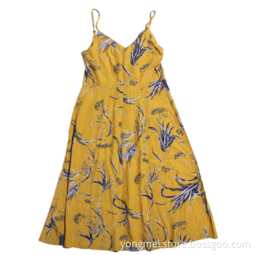 Ladies viscose print slip dress